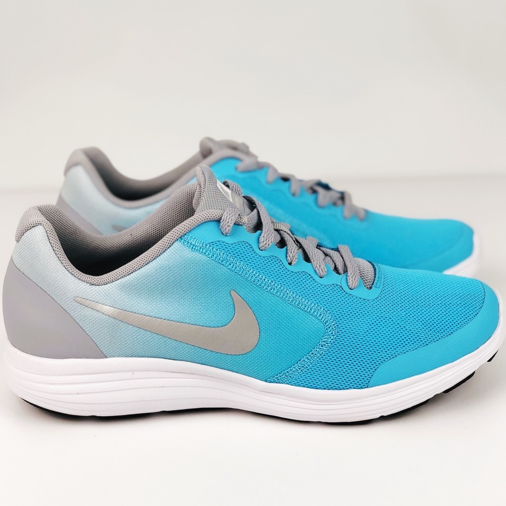 NIKE REVOLUTION 3 GS 7Y POLARIZED BLUE/SILVER